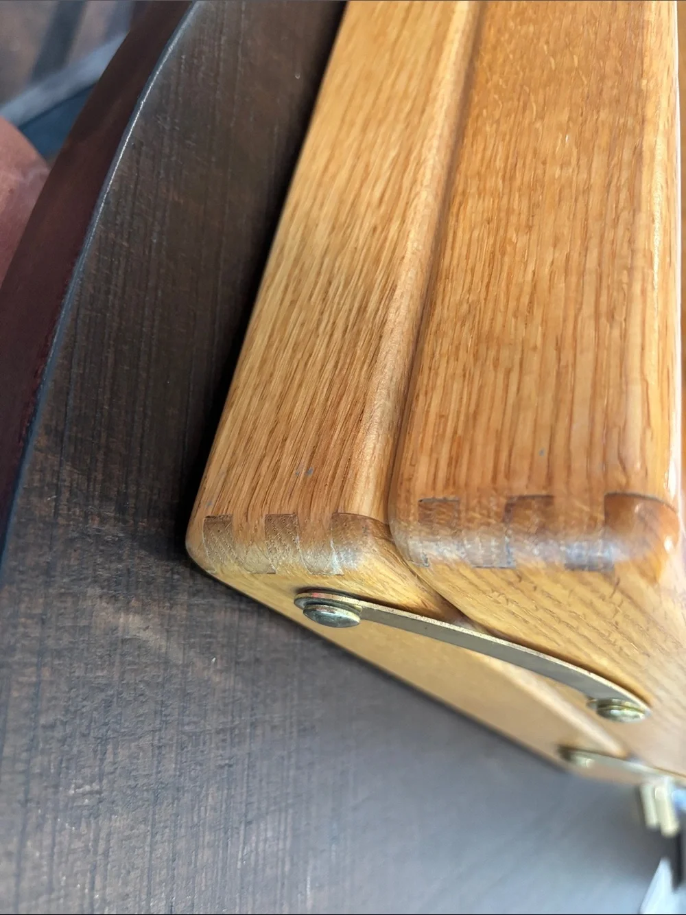 Vintage Tiered Oak Wood Desk Organizer